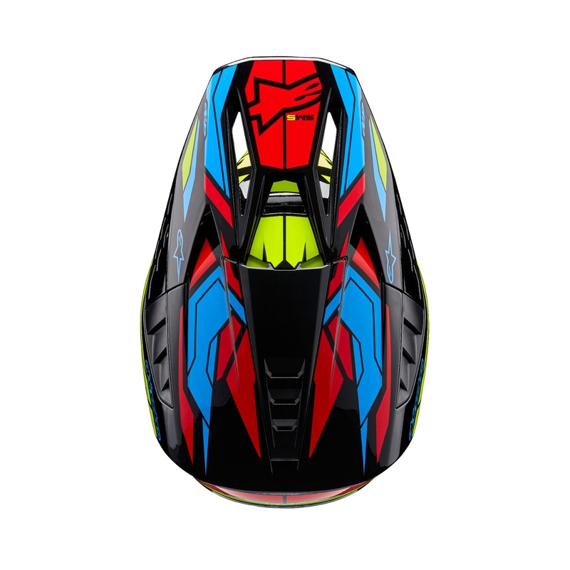 Motokrosová helma Alpinestars S-M5 Action 2 fluo žluto-fluo červená