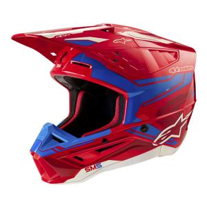 Motokrosová helma Alpinestars S-M5 Action 2 fluo červeno-modrá