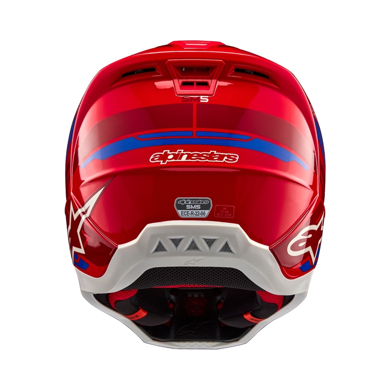 Motokrosová helma Alpinestars S-M5 Action 2 fluo červeno-modrá