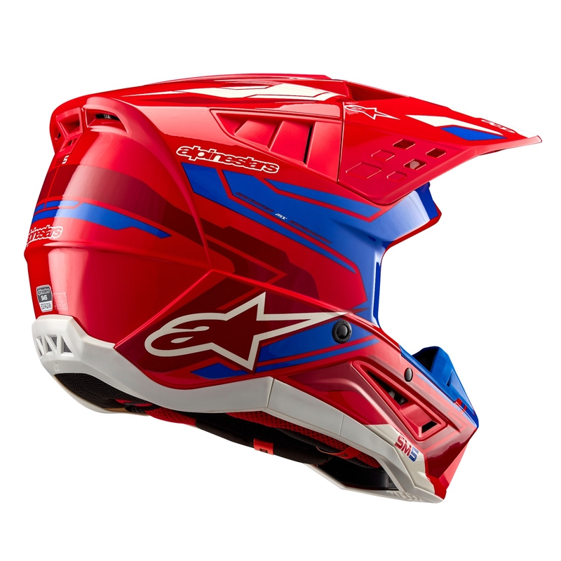 Motokrosová helma Alpinestars S-M5 Action 2 fluo červeno-modrá