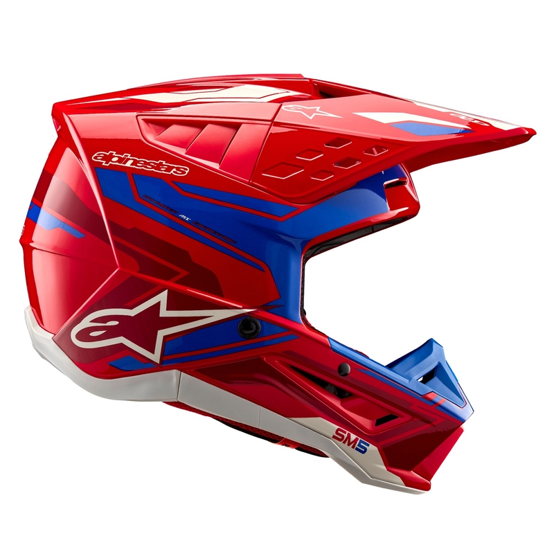 Motokrosová helma Alpinestars S-M5 Action 2 fluo červeno-modrá