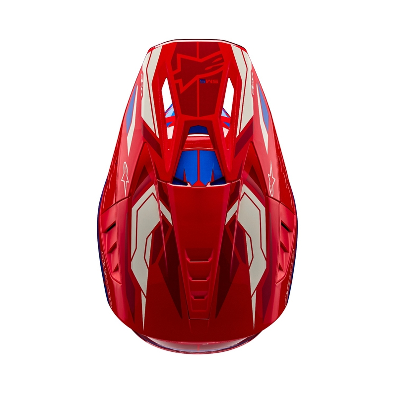 Motokrosová helma Alpinestars S-M5 Action 2 fluo červeno-modrá