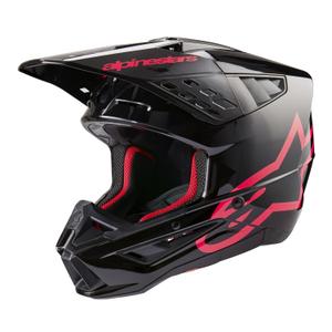 Motokrosová helma Alpinestars S-M5 Corp černo-růžová