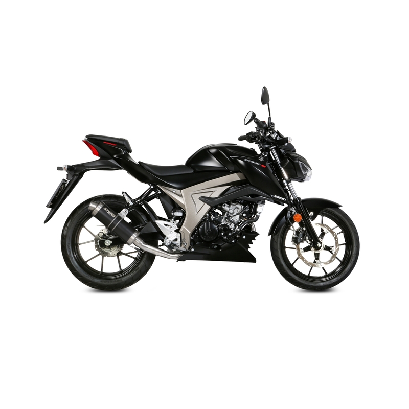 Výfuk kompletní 1x1 STORM GP Černá ocel pro SUZUKI GSX-S 125 2017-2021, SUZUKI GSX-R 125 2017-2021