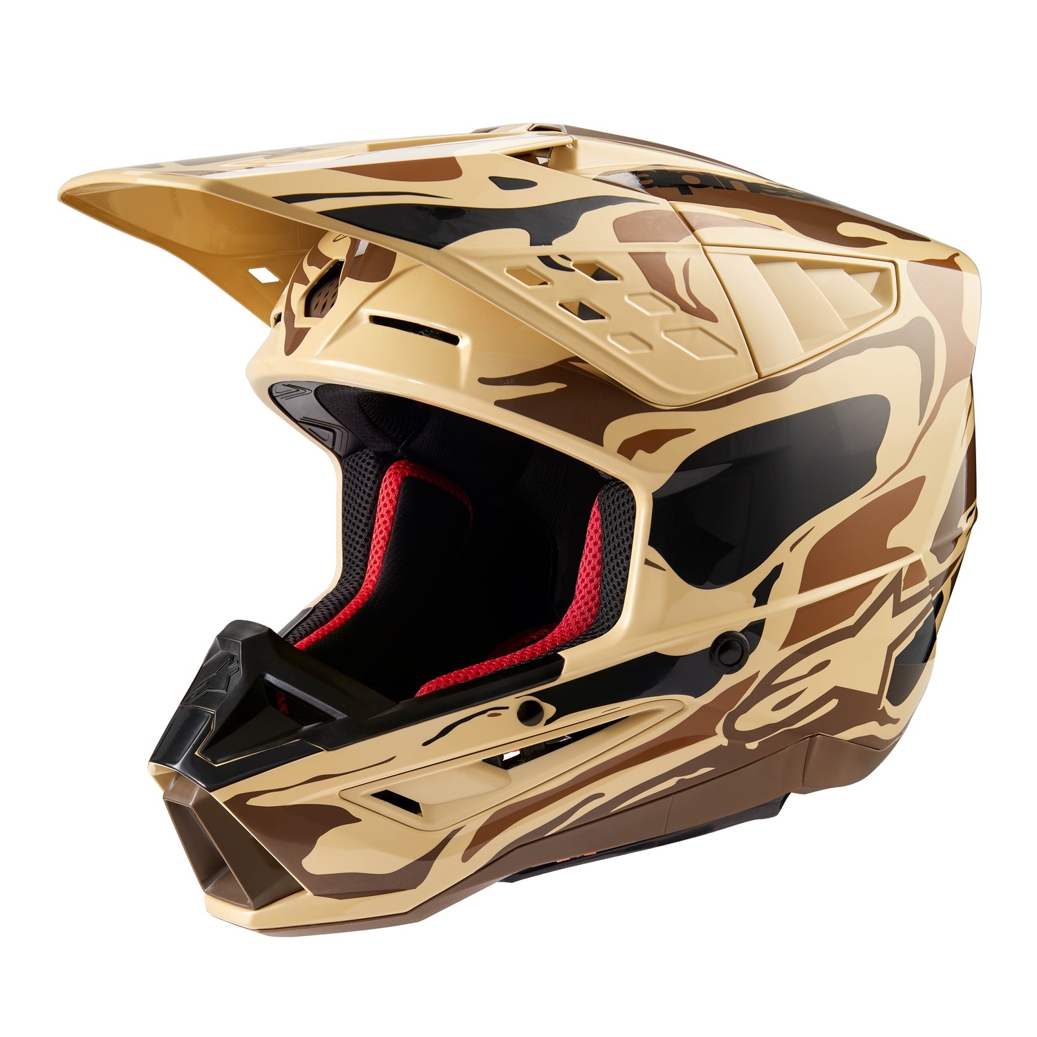 Motokrosová helma Alpinestars S-M5 Mineral matná tmavě hnědá camo Velikost: XS