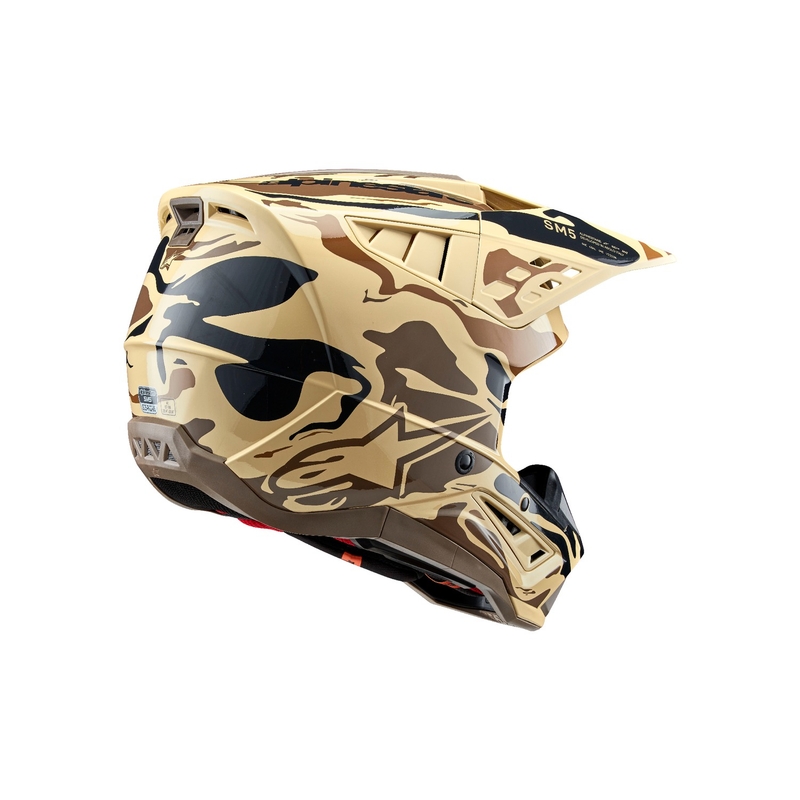 Motokrosová helma Alpinestars S-M5 Mineral matná tmavě hnědá camo