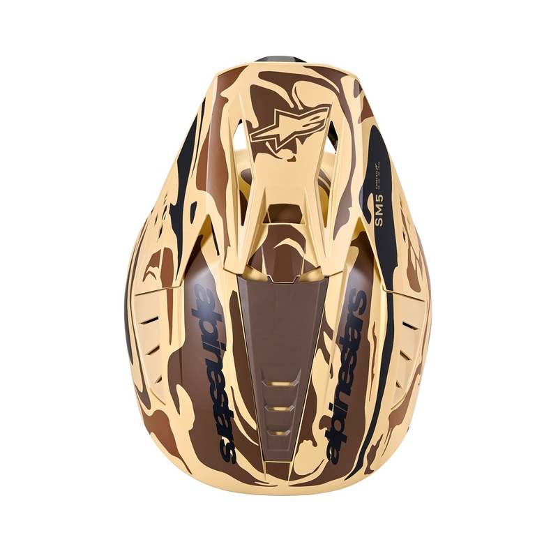 Motokrosová helma Alpinestars S-M5 Mineral matná tmavě hnědá camo