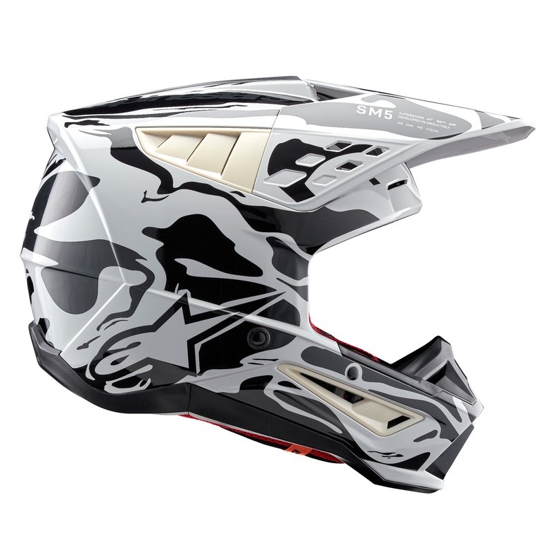 Motokrosová helma Alpinestars S-M5 Mineral šedá camo