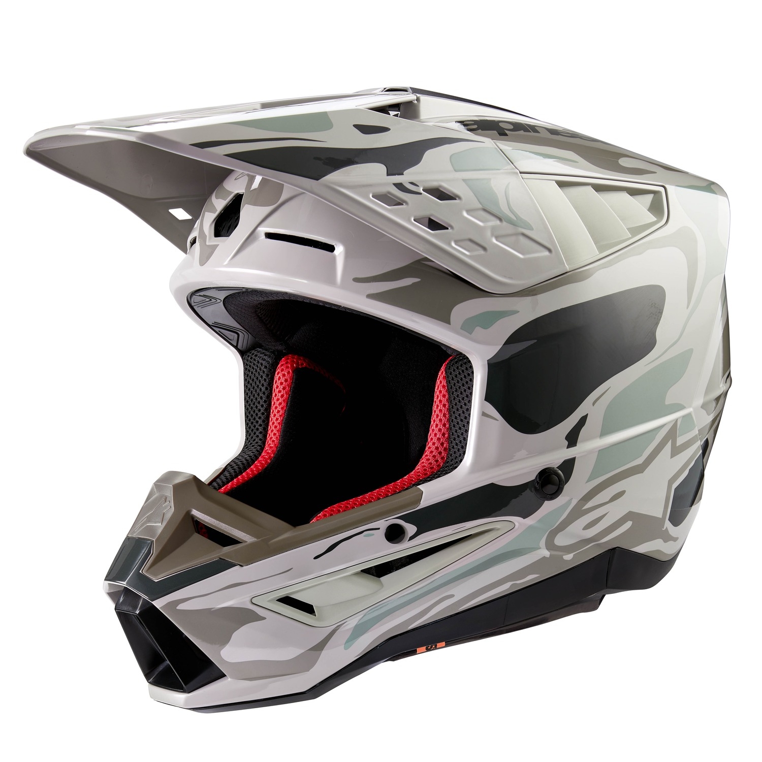 Motokrosová helma Alpinestars S-M5 Mineral šedo-zelená camo Velikost: M