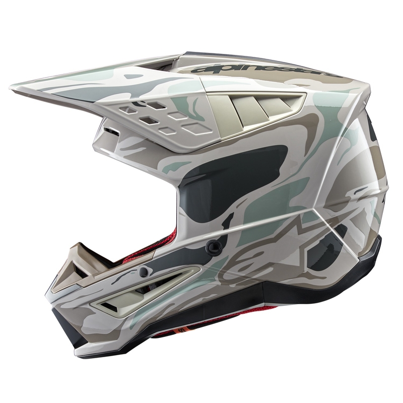 Motokrosová helma Alpinestars S-M5 Mineral šedo-zelená camo