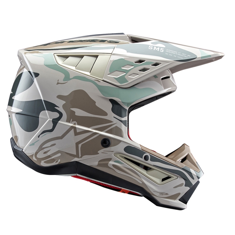 Motokrosová helma Alpinestars S-M5 Mineral šedo-zelená camo