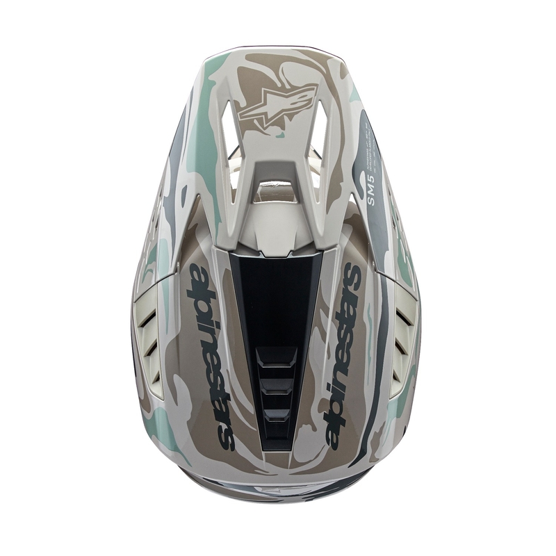 Motokrosová helma Alpinestars S-M5 Mineral šedo-zelená camo