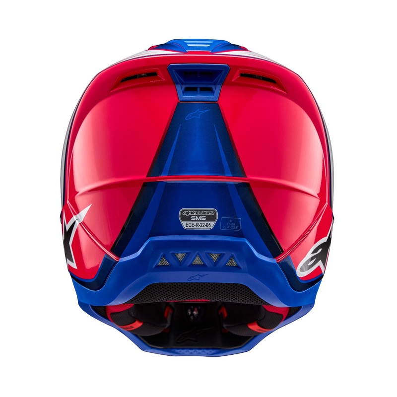 Motokrosová helma Alpinestars S-M5 Sail bílo-růžovo-modrá
