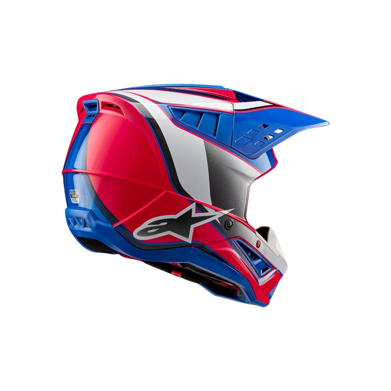 Motokrosová helma Alpinestars S-M5 Sail bílo-růžovo-modrá