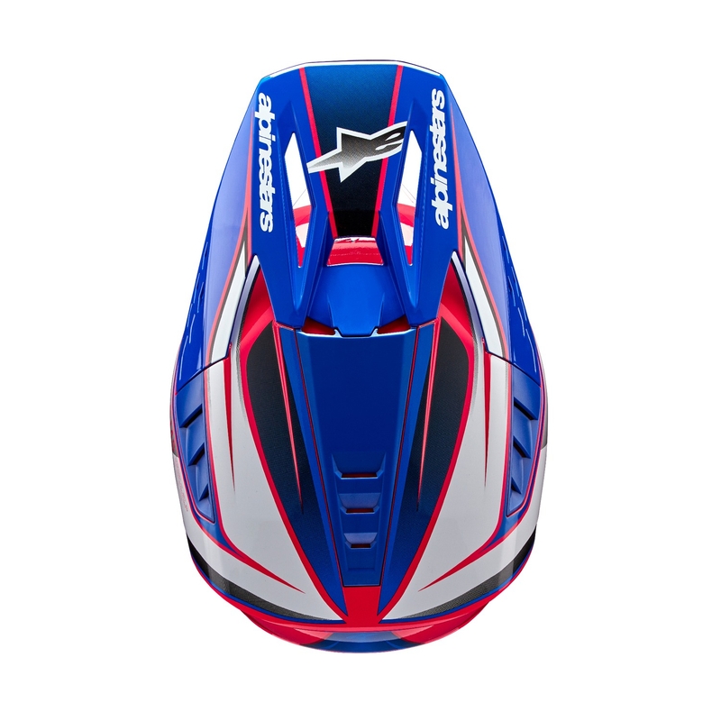Motokrosová helma Alpinestars S-M5 Sail bílo-růžovo-modrá