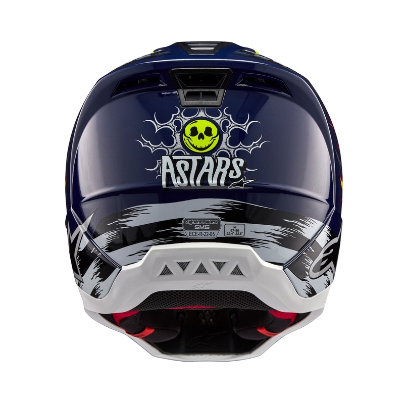 Motokrosová helma Alpinestars S-M5 Rash modro-fluo žlutá