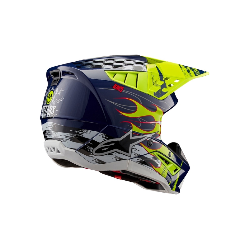 Motokrosová helma Alpinestars S-M5 Rash modro-fluo žlutá