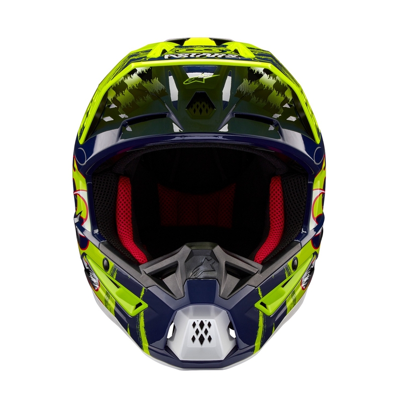 Motokrosová helma Alpinestars S-M5 Rash modro-fluo žlutá