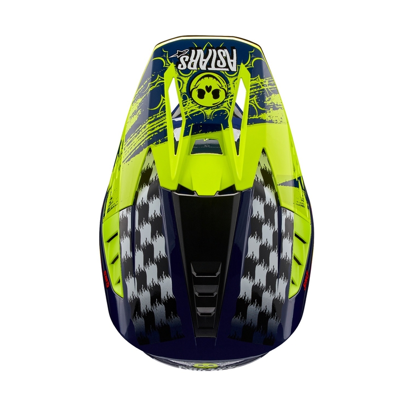 Motokrosová helma Alpinestars S-M5 Rash modro-fluo žlutá