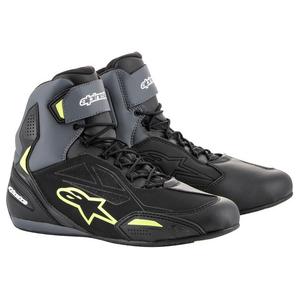 Boty na motorku Alpinestars Faster-3 Drystar černo-šedo-fluo žluté