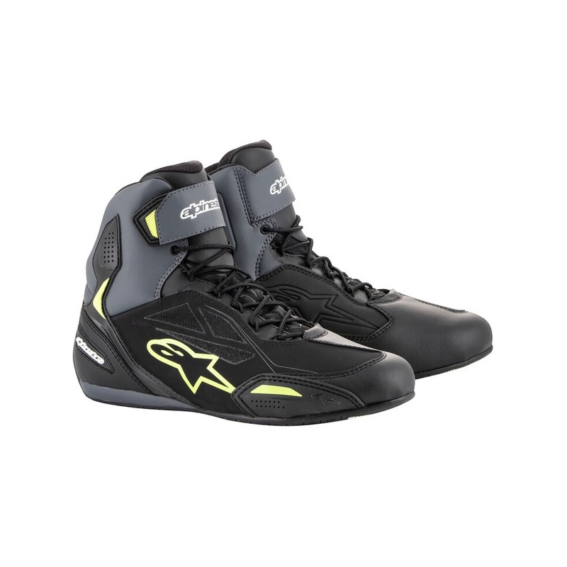 Boty na motorku Alpinestars Faster-3 Drystar černo-šedo-fluo žluté