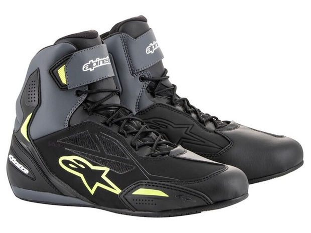 Boty na motorku Alpinestars Faster-3 Drystar černo-šedo-fluo žluté Velikost: 45