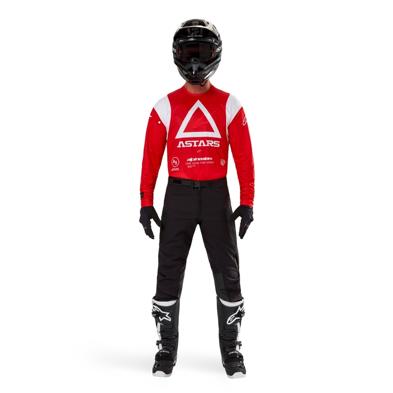 Motokrosový dres Alpinestars Techdura fluo červený
