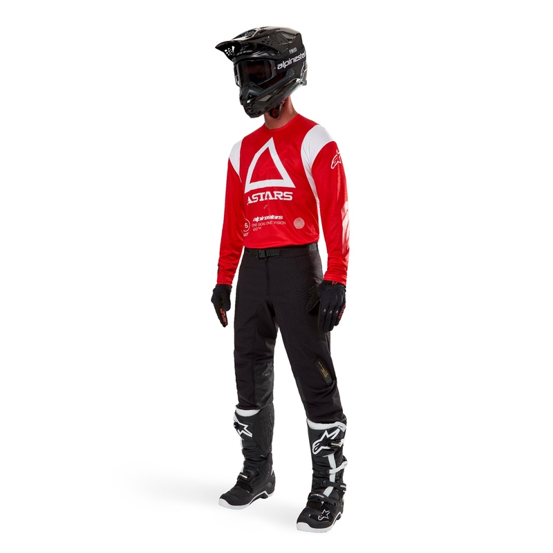 Motokrosový dres Alpinestars Techdura fluo červený