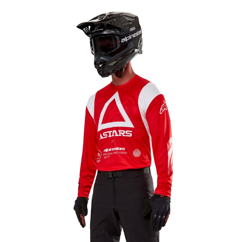 Motokrosový dres Alpinestars Techdura fluo červený