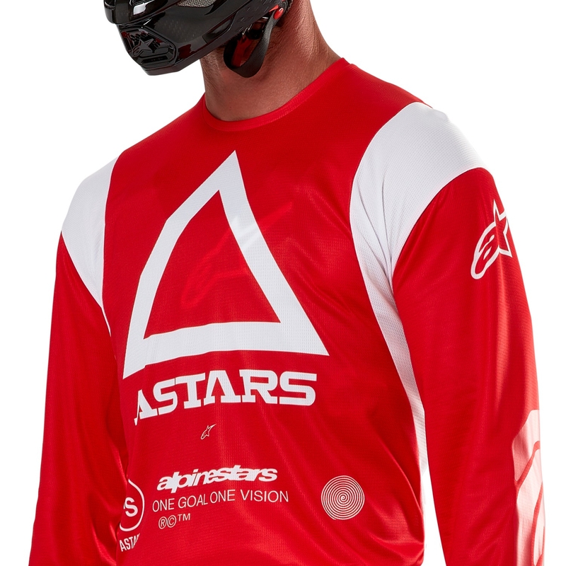 Motokrosový dres Alpinestars Techdura fluo červený