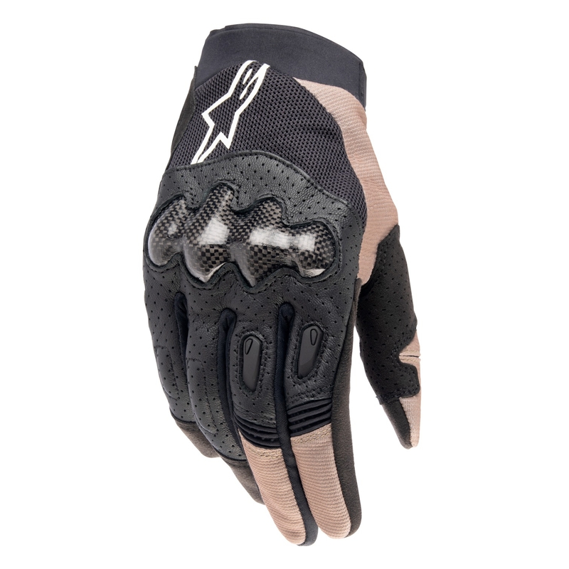 Motokrosové rukavice Alpinestars Megawatt 2 černo-hnědo-bílé