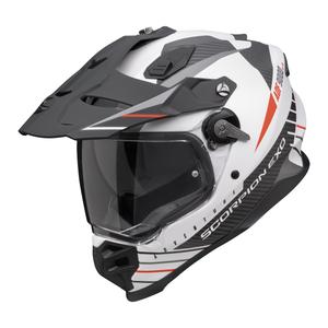 Enduro helma Scorpion ADF-9000 Air Feat matná bílo-černo-červená