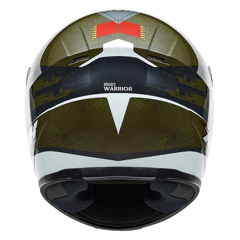 Dětská integrální přilba NOX N682K Warrior khaki zelená-černo-bílo-červená výprodej