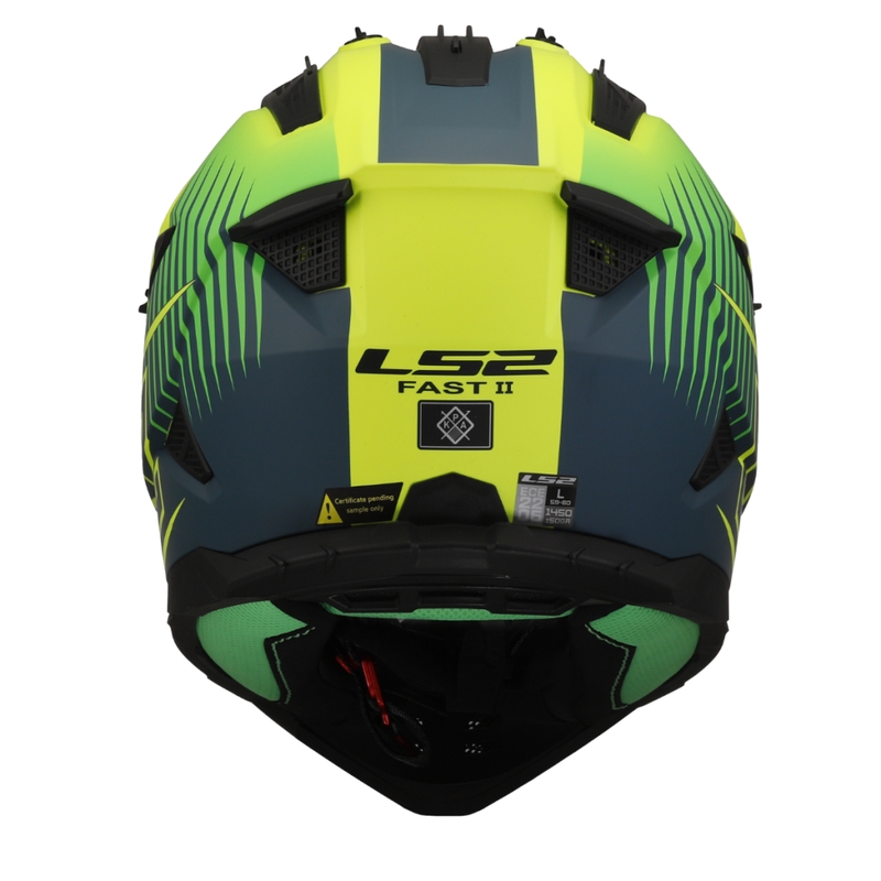 Motokrosová helma LS2 MX708 Fast II Duck zeleno-žlutá