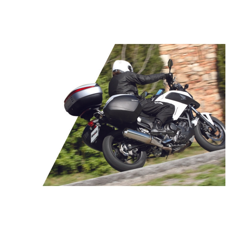 Vrchní kufr na motorku s barevným krytem SHAD SH50 bílá