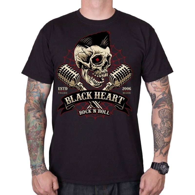 Tričko Black Heart Elwis černé Velikost: 2XL