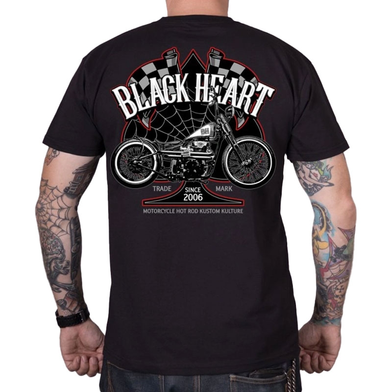 Tričko Black Heart Chopper Race černé Velikost: M