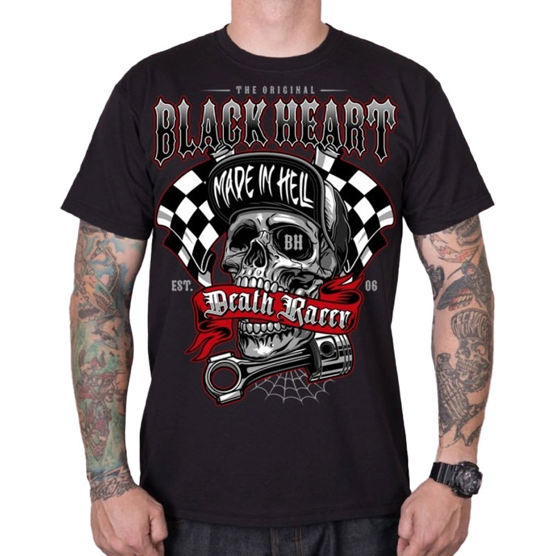 Tričko Black Heart Death Racer černé Velikost: M