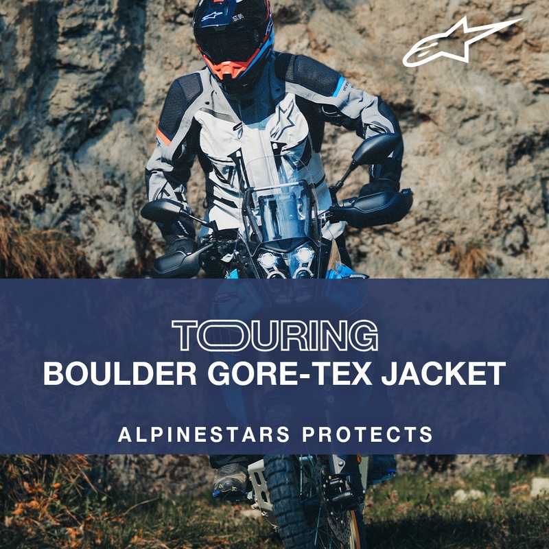 Bunda na motorku Alpinestars Boulder Gore-Tex tmavo-světle šedá