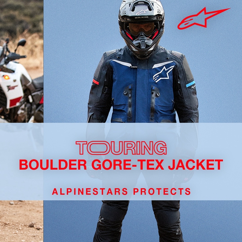 Bunda na motorku Alpinestars Boulder Gore-Tex tmavo-světle šedá