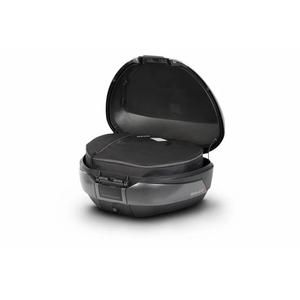 Vrchní kufr na motorku SHAD SH48 Nový titan with backrest, carbon cover and PREMIUM SMART lock