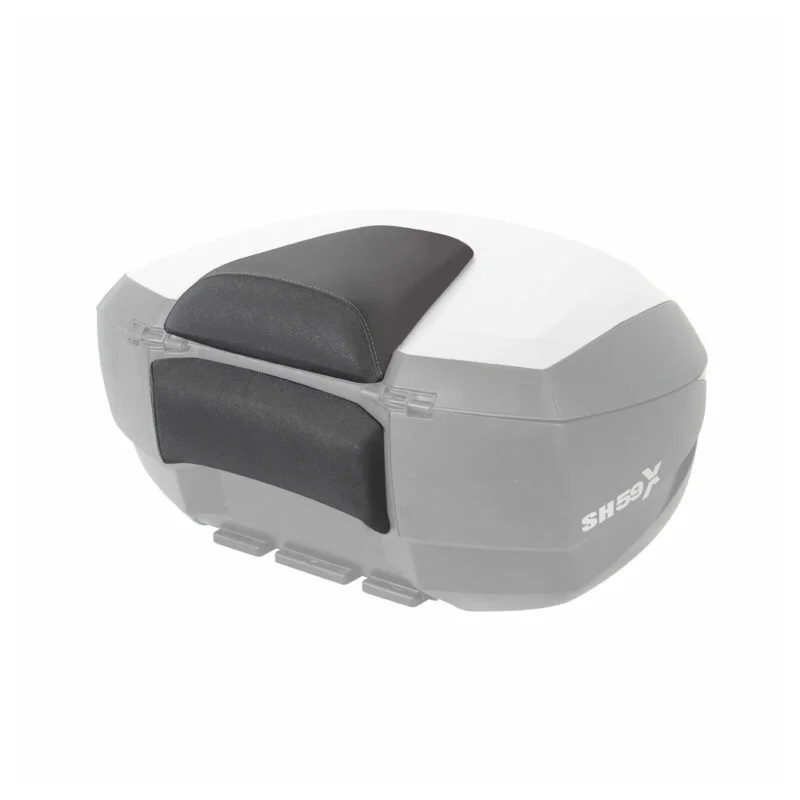 Vrchní kufr na motorku SHAD SH59X černý s hliníkovým krytem (rozšiřitelný koncept) se zámkem PREMIUM SMART a opěrkou zad