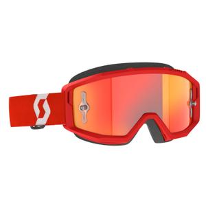 Motokrosové brýle SCOTT - USA Primal CH červeno-bílé (plexi oranžové chrom)