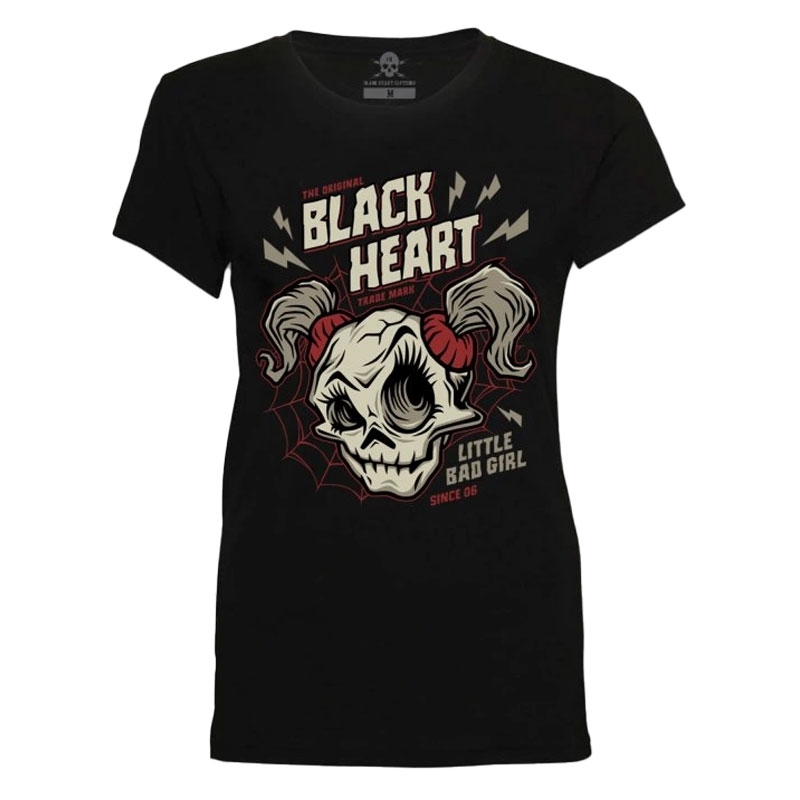 Dámské triko Black Heart Ghost Face černé Velikost: S