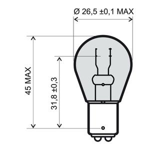 Lamp RMS 246510461 12V 21W S25 BAU15S (10pcs)