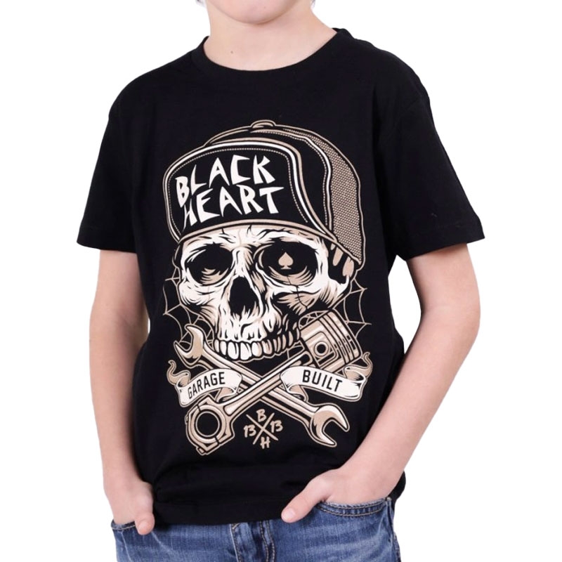 Dětské triko Black Heart Garage Built černé
