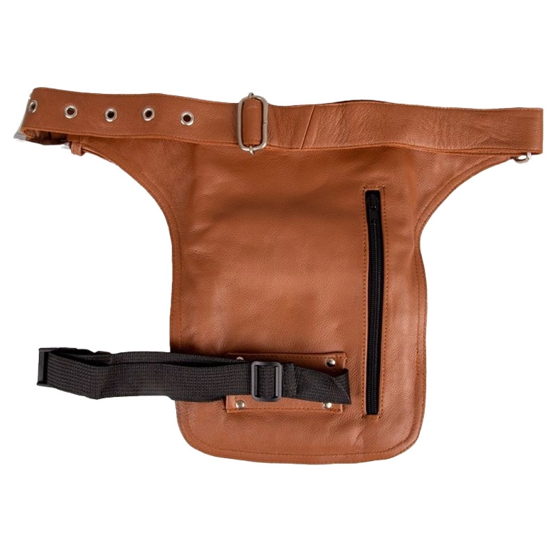 Kapsa stehenní Black Heart W-TEC Devil Skull Brown Leather hnědý