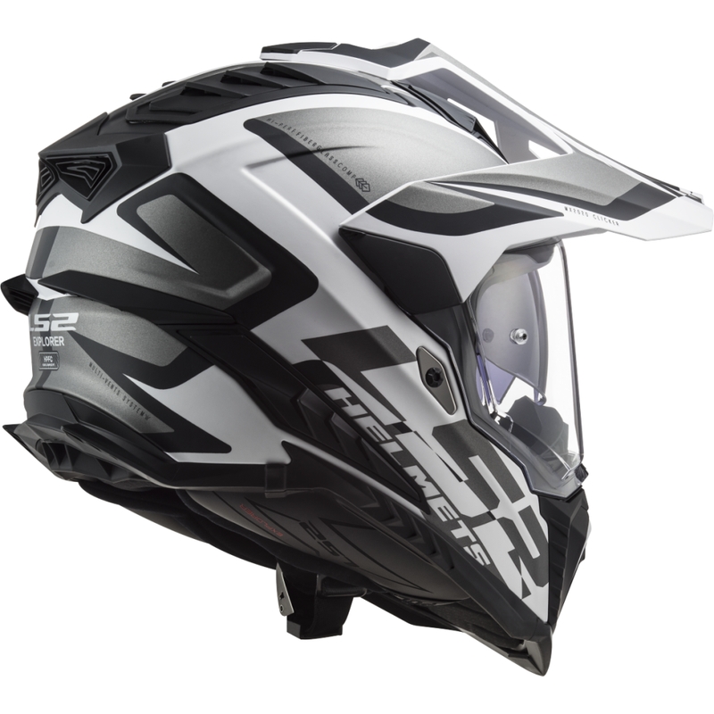Enduro helma LS2 MX701 Explorer Alter matná černo-bílá