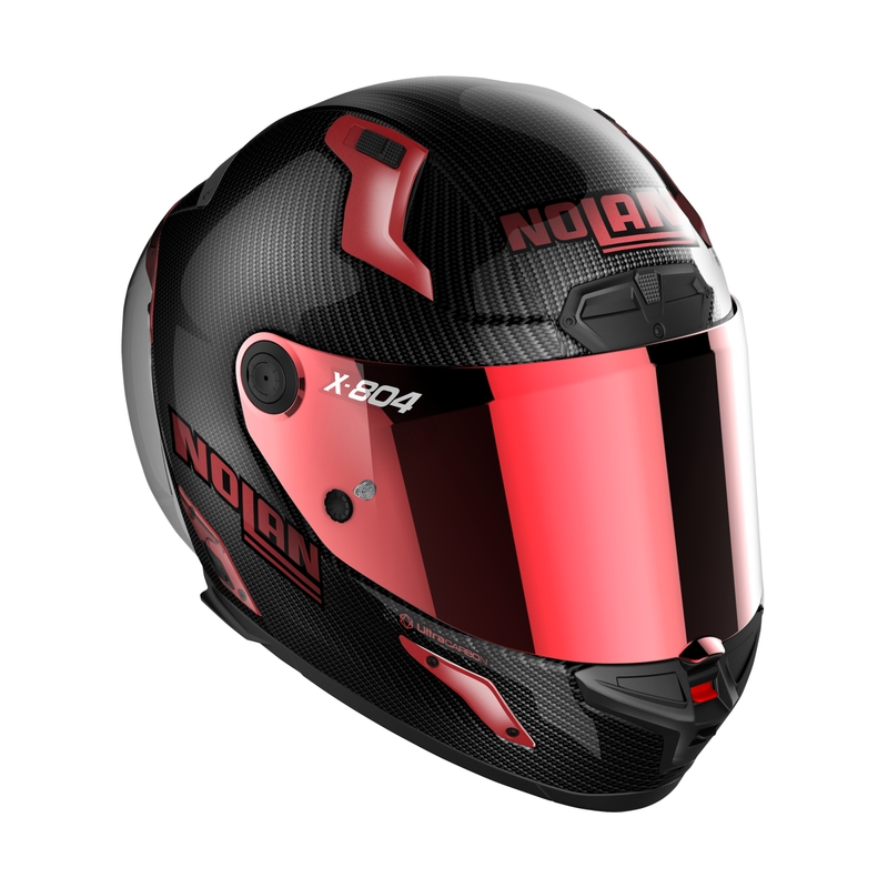 Integrální helma na motorku Nolan X-804 RS Ultra Carbon Iridium Edition černo-červená