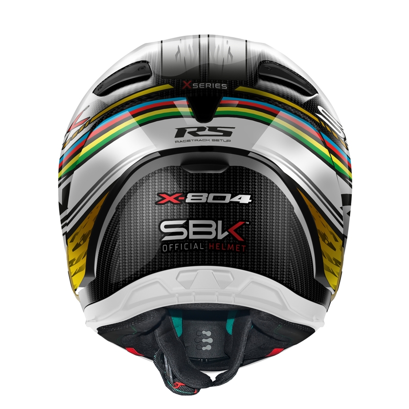 Integrální helma na motorku Nolan X-804 RS Ultra Carbon SBK 23 černo-červeno-zlatá